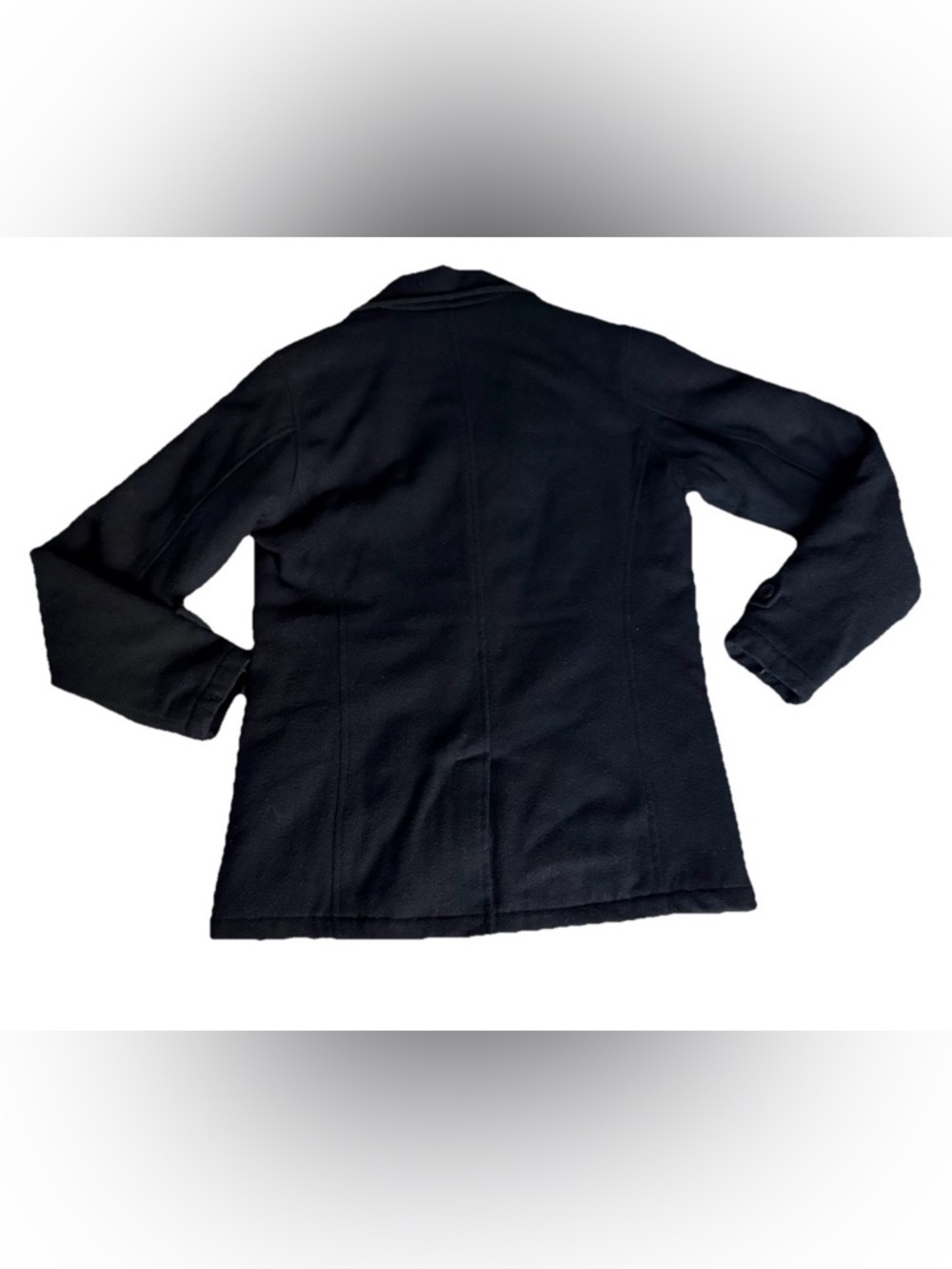 Quiksilver Men's Black Double-Breasted Wool Peacoat - Picture 2 of 5